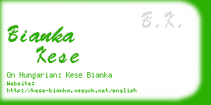 bianka kese business card